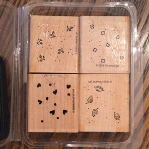 Itty Bitty Background rubber stamp set